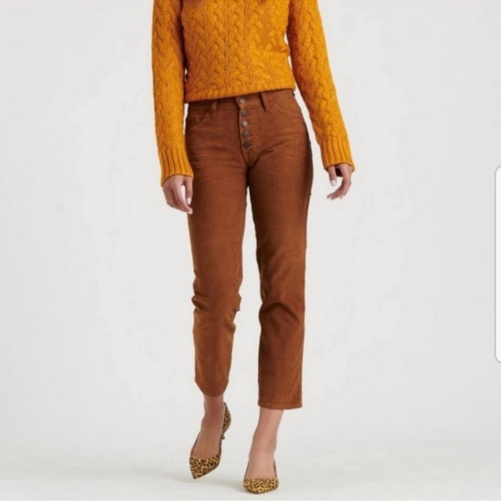 Lucky Brand Corduroy Mid Rise Crop Pants s4 / 27
